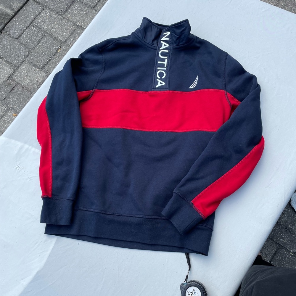 Nautica quarter zip sweatshirt size S